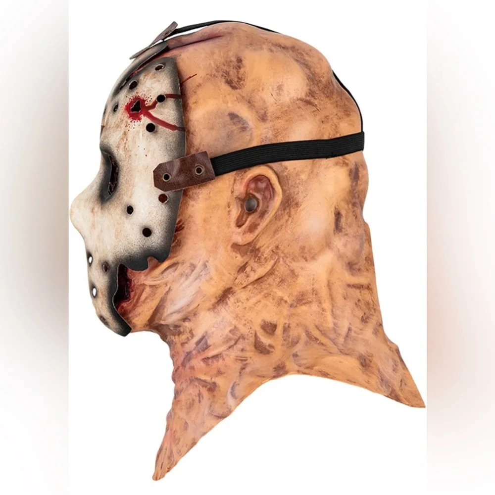 Creepy Jason Mask Scary Two-in-one Face Zombie Prorp Skull Cosplay Mask. NEW!!